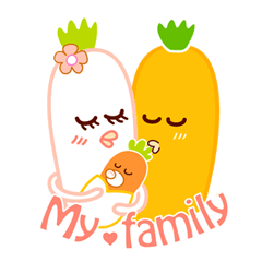 Litte Cute Radish Family