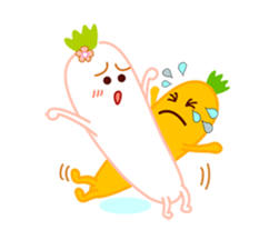 Litte Cute Radish Family sticker #1658388