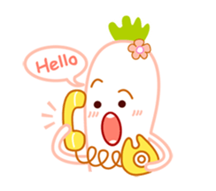 Litte Cute Radish Family sticker #1658389