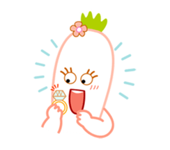 Litte Cute Radish Family sticker #1658392