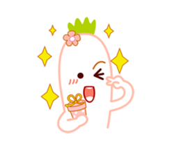 Litte Cute Radish Family sticker #1658395