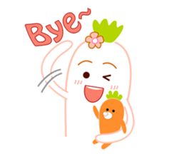 Litte Cute Radish Family sticker #1658398