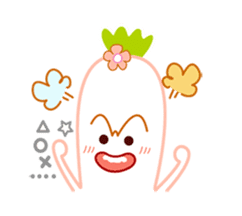 Litte Cute Radish Family sticker #1658400