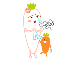 Litte Cute Radish Family sticker #1658401