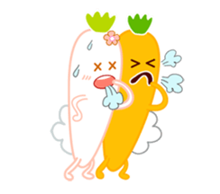 Litte Cute Radish Family sticker #1658403