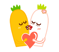 Litte Cute Radish Family sticker #1658404