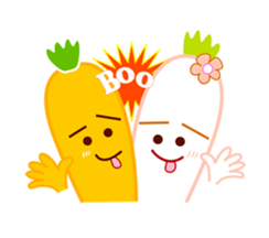 Litte Cute Radish Family sticker #1658409