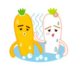 Litte Cute Radish Family sticker #1658414