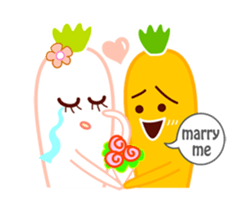 Litte Cute Radish Family sticker #1658416