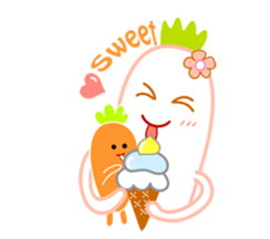 Litte Cute Radish Family sticker #1658420