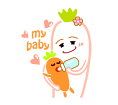 Litte Cute Radish Family sticker #1658422