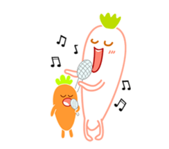 Litte Cute Radish Family sticker #1658424