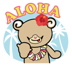 Hawaiian bear "Mimigaroll" sticker #1659225