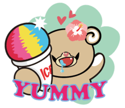 Hawaiian bear "Mimigaroll" sticker #1659236