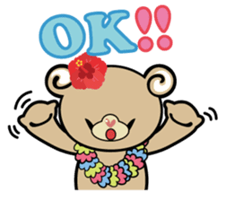 Hawaiian bear "Mimigaroll" sticker #1659241