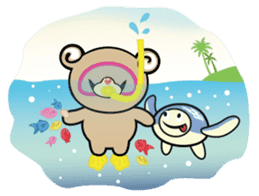 Hawaiian bear "Mimigaroll" sticker #1659245