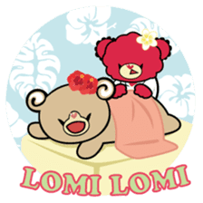 Hawaiian bear "Mimigaroll" sticker #1659246
