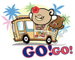 Hawaiian bear "Mimigaroll" sticker #1659253