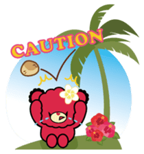 Hawaiian bear "Mimigaroll" sticker #1659263