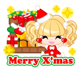 Santa Girl-English - sticker #1659504