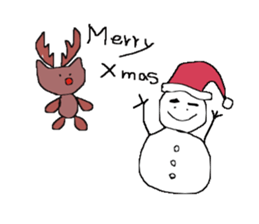 Snowman handwritten sticker #1660991