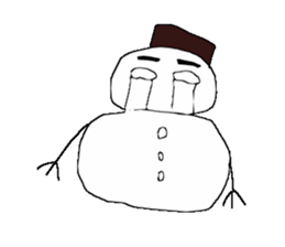 Snowman handwritten sticker #1660992