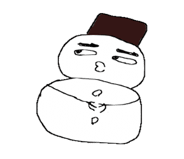 Snowman handwritten sticker #1660994