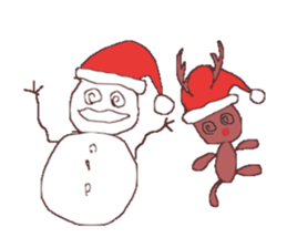 Snowman handwritten sticker #1660995