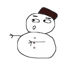Snowman handwritten sticker #1660997
