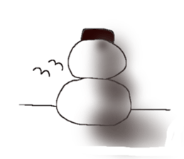 Snowman handwritten sticker #1660998