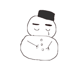 Snowman handwritten sticker #1661004