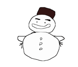 Snowman handwritten sticker #1661006