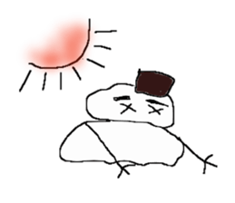 Snowman handwritten sticker #1661008