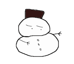 Snowman handwritten sticker #1661009