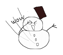 Snowman handwritten sticker #1661010