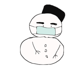 Snowman handwritten sticker #1661014