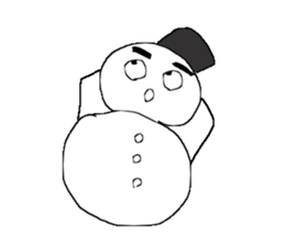 Snowman handwritten sticker #1661015