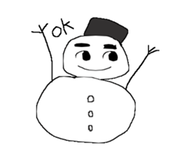 Snowman handwritten sticker #1661016