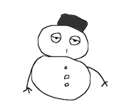 Snowman handwritten sticker #1661017
