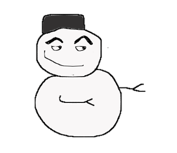 Snowman handwritten sticker #1661018