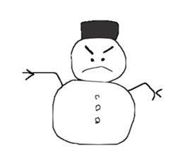 Snowman handwritten sticker #1661019