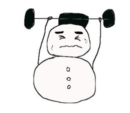 Snowman handwritten sticker #1661022