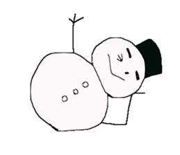 Snowman handwritten sticker #1661023