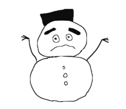 Snowman handwritten sticker #1661024