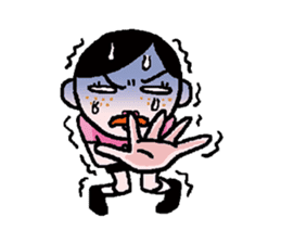 Miss side-part hair / Katsuo Kawai sticker #1662508