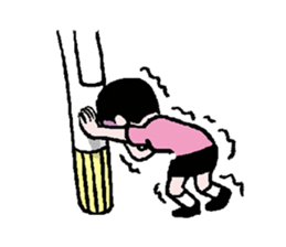 Miss side-part hair /  Katsuo Kawai sticker #1662509