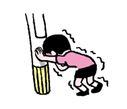 Miss side-part hair / Katsuo Kawai sticker #1662509