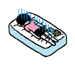 Miss side-part hair /  Katsuo Kawai sticker #1662510