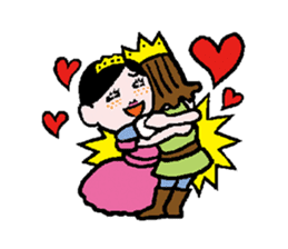 Miss side-part hair / Katsuo Kawai sticker #1662511