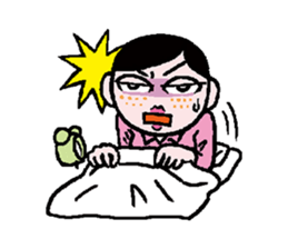 Miss side-part hair /  Katsuo Kawai sticker #1662512